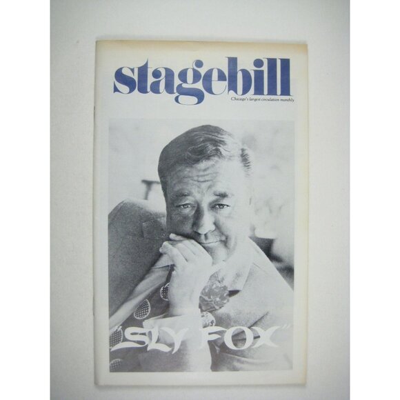 Jackie Gleason Sly Fox Stagebill May 1978 Blackstone Theatre Cleveon Little Levi - Picture 1 of 6